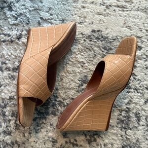 Amina Muaddi Patent Leather Wedges